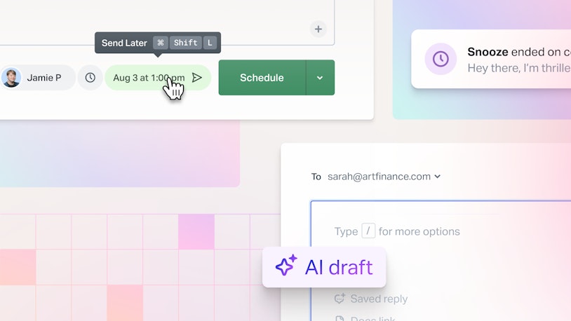 What’s New in the Inbox: AI drafts, Snooze, Send Later, and More  