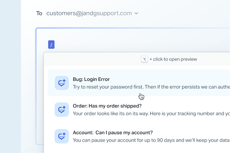 Collaboration - Feature Grid - Saved Replies