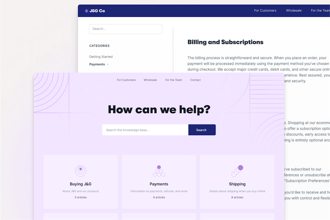 Ecommerce - Bento - Help Center - Image