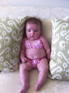 Emma’s First Bikini… 4 Weeks Old